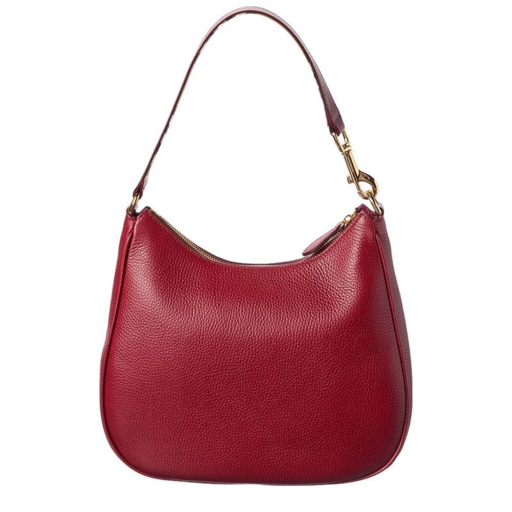 Burberry Horse Leather Hobo Bag, Red - Picture 2 of 4